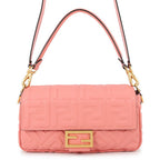 Fendi Handbag Zucca Pattern Mamma Bucket Calf Leather