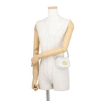 Celine Shoulder Bag Triomphe Mini Claude Shiny Calf Leather White — view 4