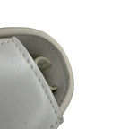 Celine Shoulder Bag Triomphe Mini Claude Shiny Calf Leather White — view 8