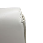 Celine Shoulder Bag Triomphe Mini Claude Shiny Calf Leather White — view 7