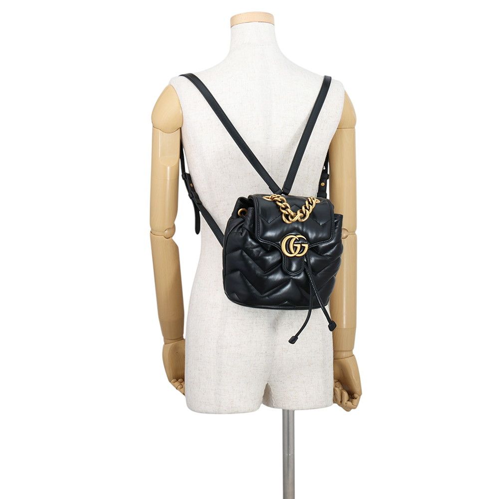 Gucci Backpack GG Marmont Leather Black — view 4
