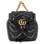 Gucci Backpack GG Marmont Leather Black