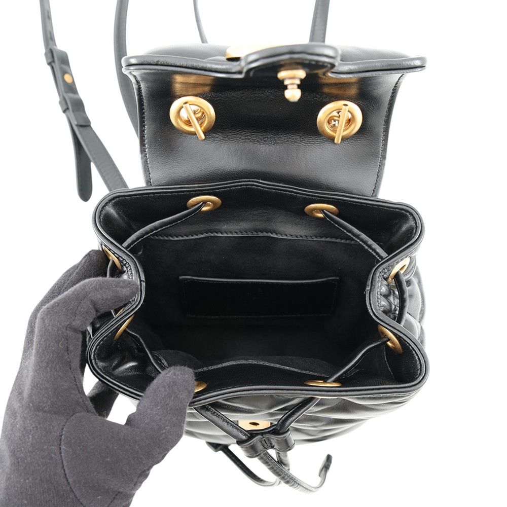 Gucci Backpack GG Marmont Leather Black — view 5