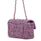 Chanel Chain Shoulder Bag CC Logo Quilted Tweed — view 2