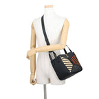 Loewe Hammock Compact Raffia Leather 2-Way Shoulder Bag Black — view 5