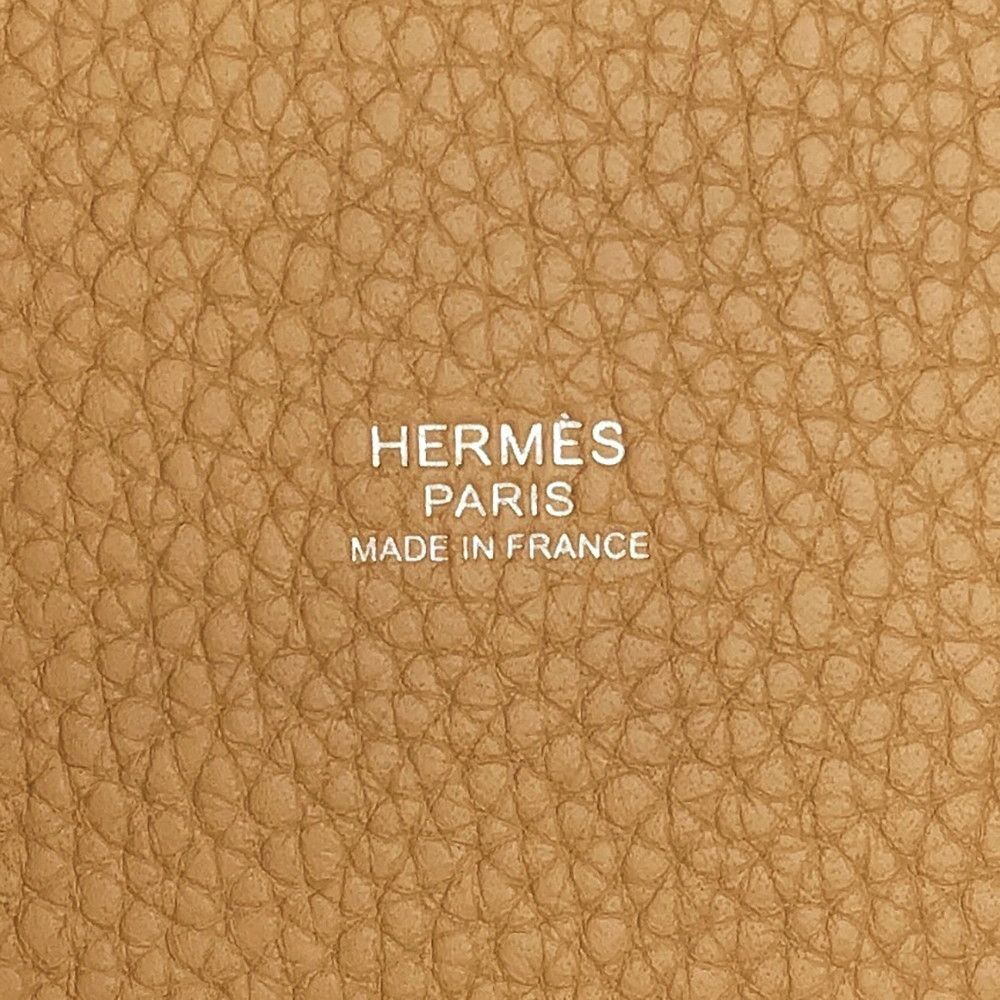 Hermes Handbag Picotin Lock PM Biscuit Silver Taurillon Clemence Tote — view 6