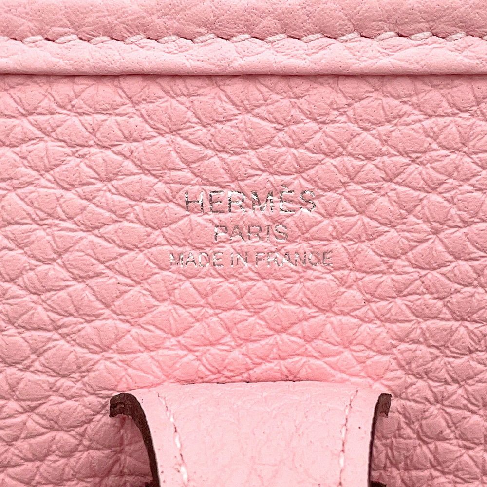 Hermes Shoulder Bag Evelyne 3 23 Rose Sakura Silver Taurillon Clemence — view 8