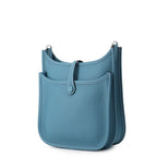 Hermes Shoulder Bag Evelyne 3 23 New Blue Jean Silver Taurillon Clemence — view 2