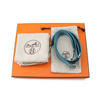 Hermes Shoulder Bag Evelyne 3 23 New Blue Jean Silver Taurillon Clemence — view 6