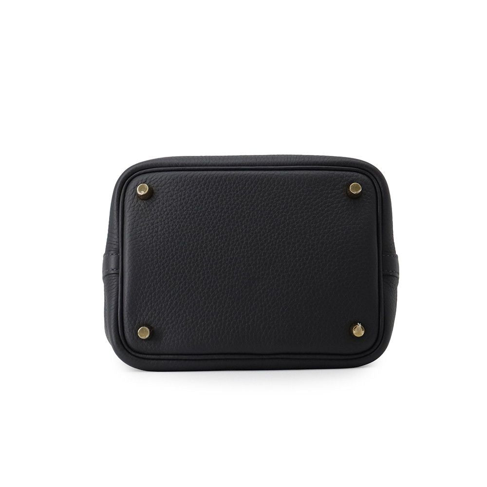 Hermes Handbag Picotin Lock PM Canvas Gold Taurillon Clemence Tote — view 3