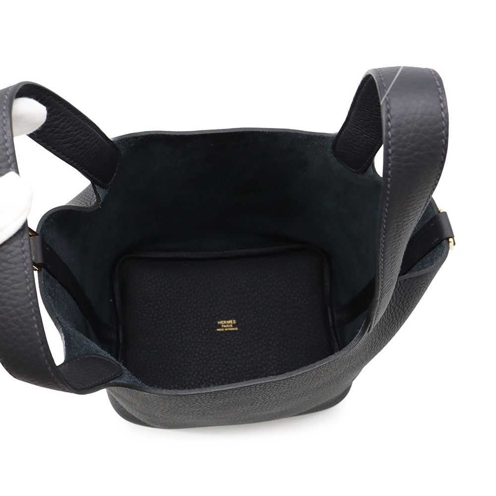 Hermes Handbag Picotin Lock PM Canvas Gold Taurillon Clemence Tote — view 5