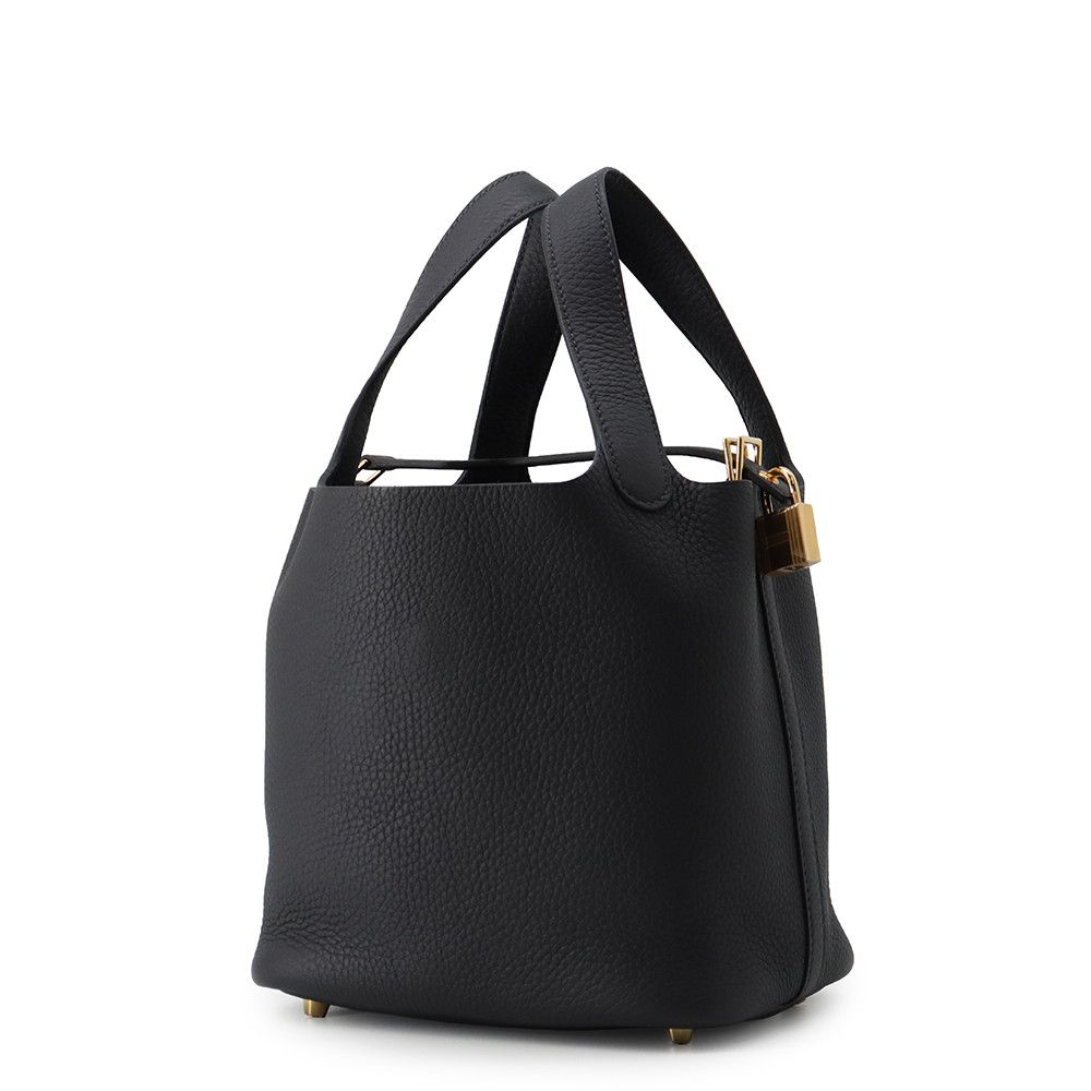 Hermes Handbag Picotin Lock PM Canvas Gold Taurillon Clemence Tote — view 2