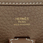 Hermes Shoulder Bag Evelyne 3 23 Etoupe Gold Taurillon Clemence — view 5