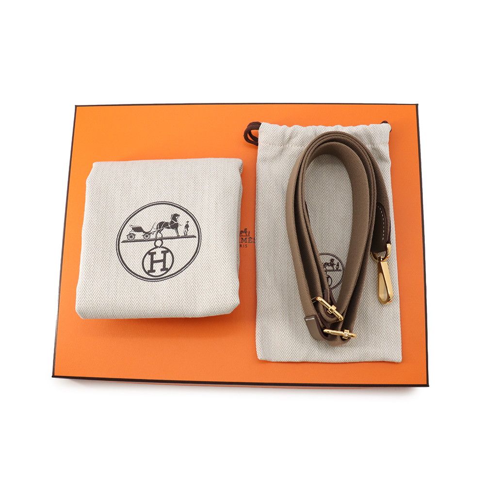 Hermes Shoulder Bag Evelyne 3 23 Etoupe Gold Taurillon Clemence — view 6