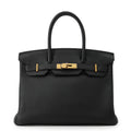 Hermes Birkin 30 Black Pink Gold Togo Handbag