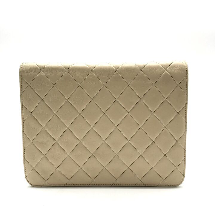 Chanel Quilted Shoulder Chain Gold Beige — view 3