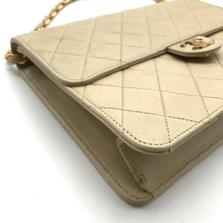Chanel Quilted Shoulder Chain Gold Beige — view 6