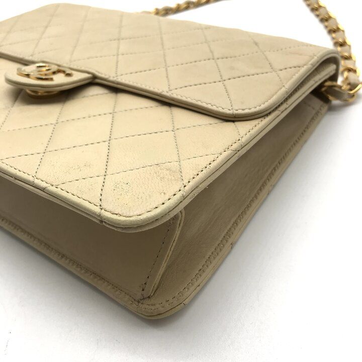 Chanel Quilted Shoulder Chain Gold Beige — view 5