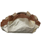 Loewe Anagram Nappa Aire Handbag Gold Color Brown