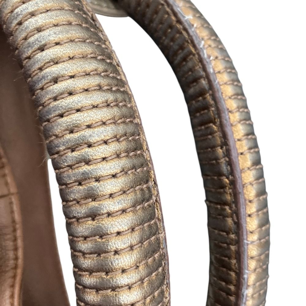 Loewe Anagram Nappa Aire Handbag Gold Color Brown — view 8