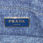 Prada Denim Canapa Tote Indigo — view 6