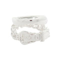 Hermes Boucle Sellier Inflexible Book le Ring 56 Silver