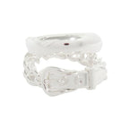 Hermes Boucle Sellier Inflexible Book le Ring 56 Silver