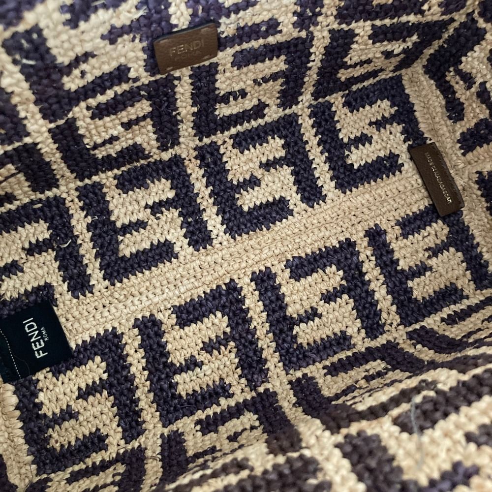 Fendi Roll Small Rapphire Tote Natural Brown — view 5