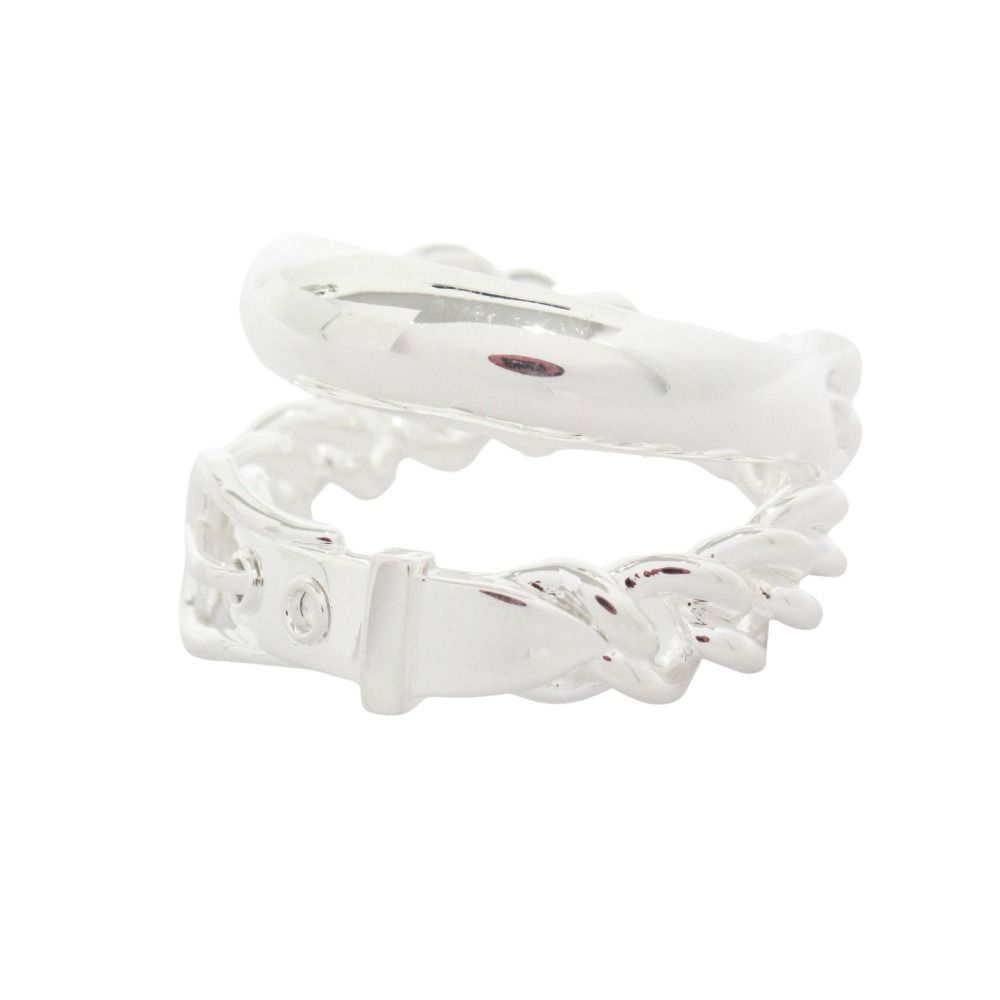 Hermes Boucle Sellier Inflexible Book le Ring 60 Silver — view 2