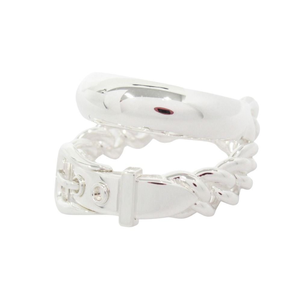 Hermes Boucle Sellier Inflexible Book le Ring 52 Silver — view 2