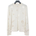 Hermes Candy Libris Wool Knit Sweater 40 Beige