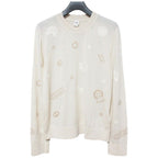Hermes Candy Libris Wool Knit Sweater 40 Beige
