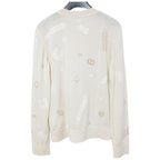 Hermes Candy Libris Wool Knit Sweater 40 Beige — view 2
