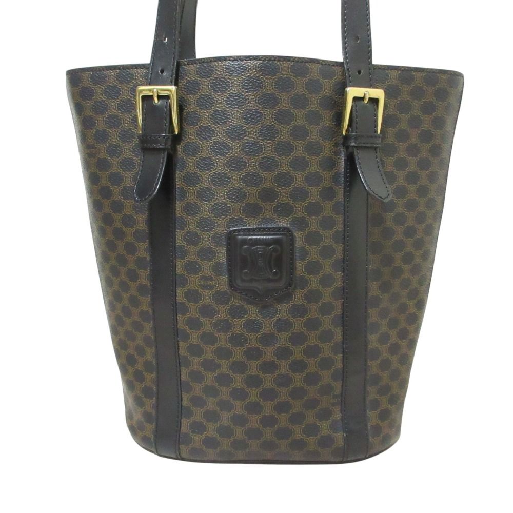 Celine Black Macadam Bucket Tote Shoulder Bag 1 Brown