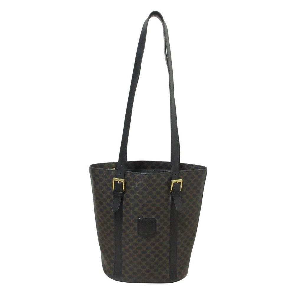 Celine Black Macadam Bucket Tote Shoulder Bag 1 Brown — view 3