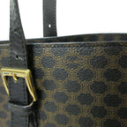 Celine Black Macadam Bucket Tote Shoulder Bag 1 Brown — view 7