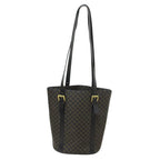 Celine Black Macadam Bucket Tote Shoulder Bag 1 Brown — view 4