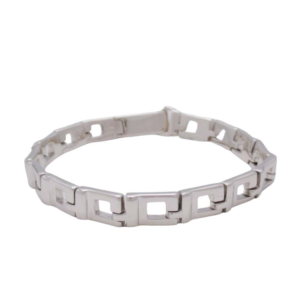 Gucci New Polished Logo Chain Bracelet Silver