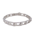 Gucci New Polished Logo Chain Bracelet Silver