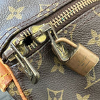 Louis Vuitton Monogram Keepall 50 Boston Bag Brown — view 9