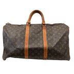Louis Vuitton Monogram Keepall 50 Boston Bag Brown — view 3