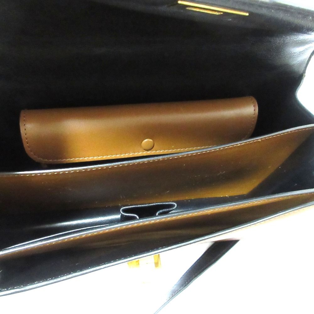 Celine Phoebe Philo Era Classic Box Shoulder Bag Black Brown — view 8