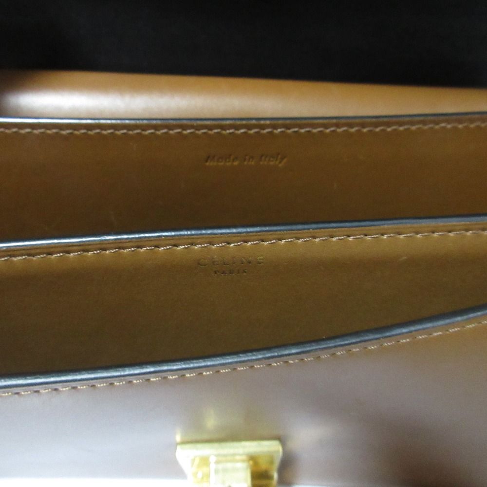 Celine Phoebe Philo Era Classic Box Shoulder Bag Black Brown — view 9