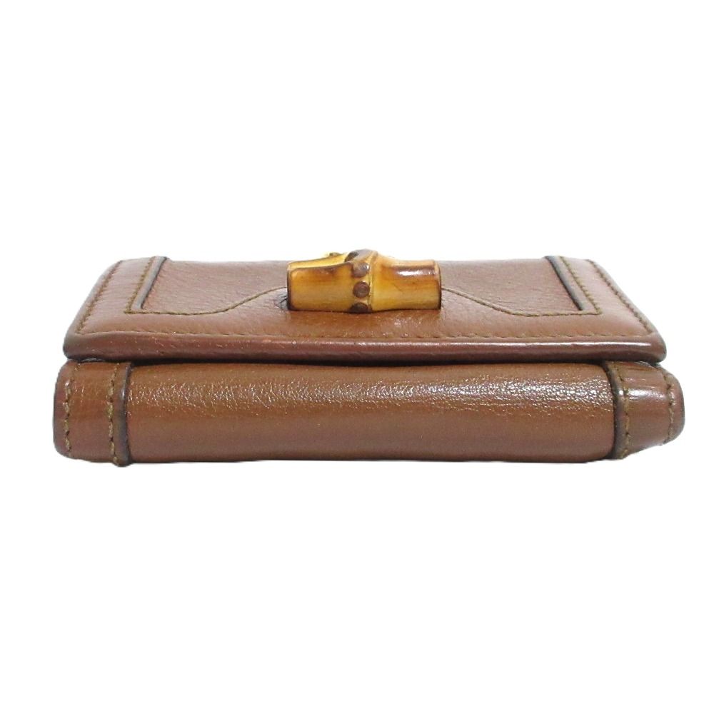 Gucci Diana Bamboo Compact Wallet Trifold Brown — view 5