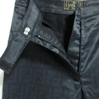 Fendi Vintage Zucca Pattern Nylon Pants 42 Black — view 4
