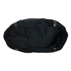 Prada Logo Jacquard Gathered Nylon Tote Black — view 4