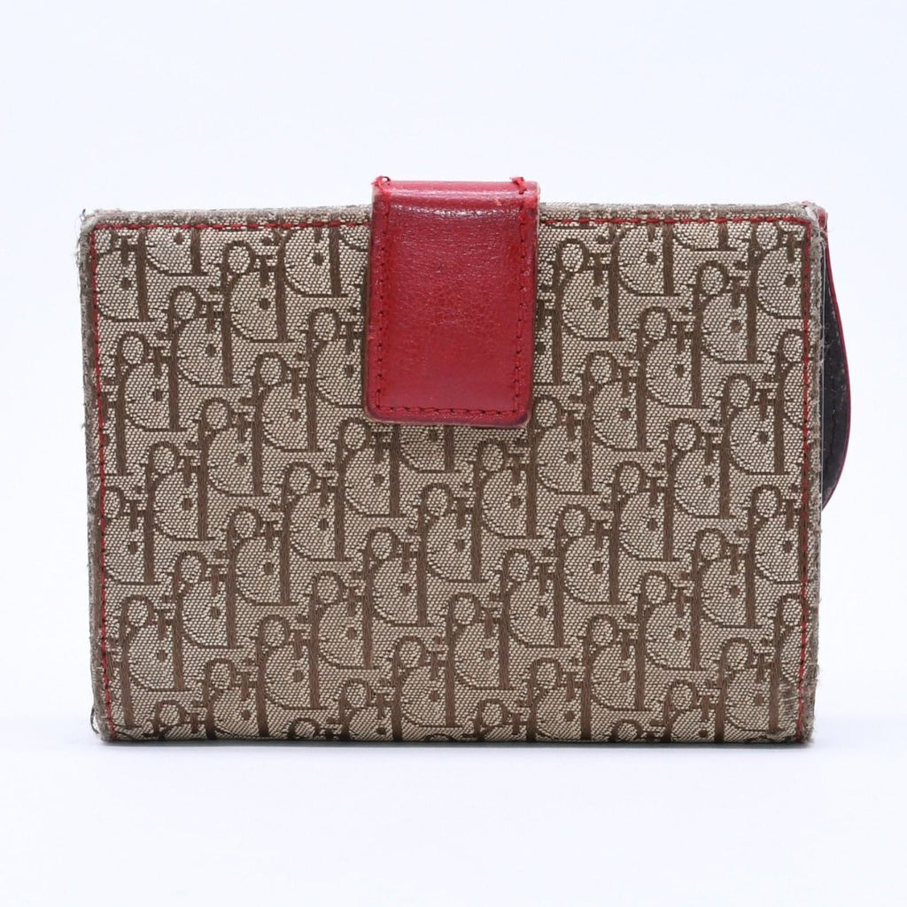 Dior Trotter Rasta Color Saddle Wallet Galliano Era Canvas D Beige — view 2