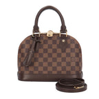 Louis Vuitton Alma BB Damier Shoulder Bag Canvas Brown
