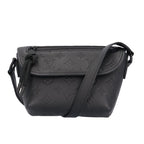 Louis Vuitton Pulse Wearable Wallet Monogram Shadow Shoulder Bag Leather Black