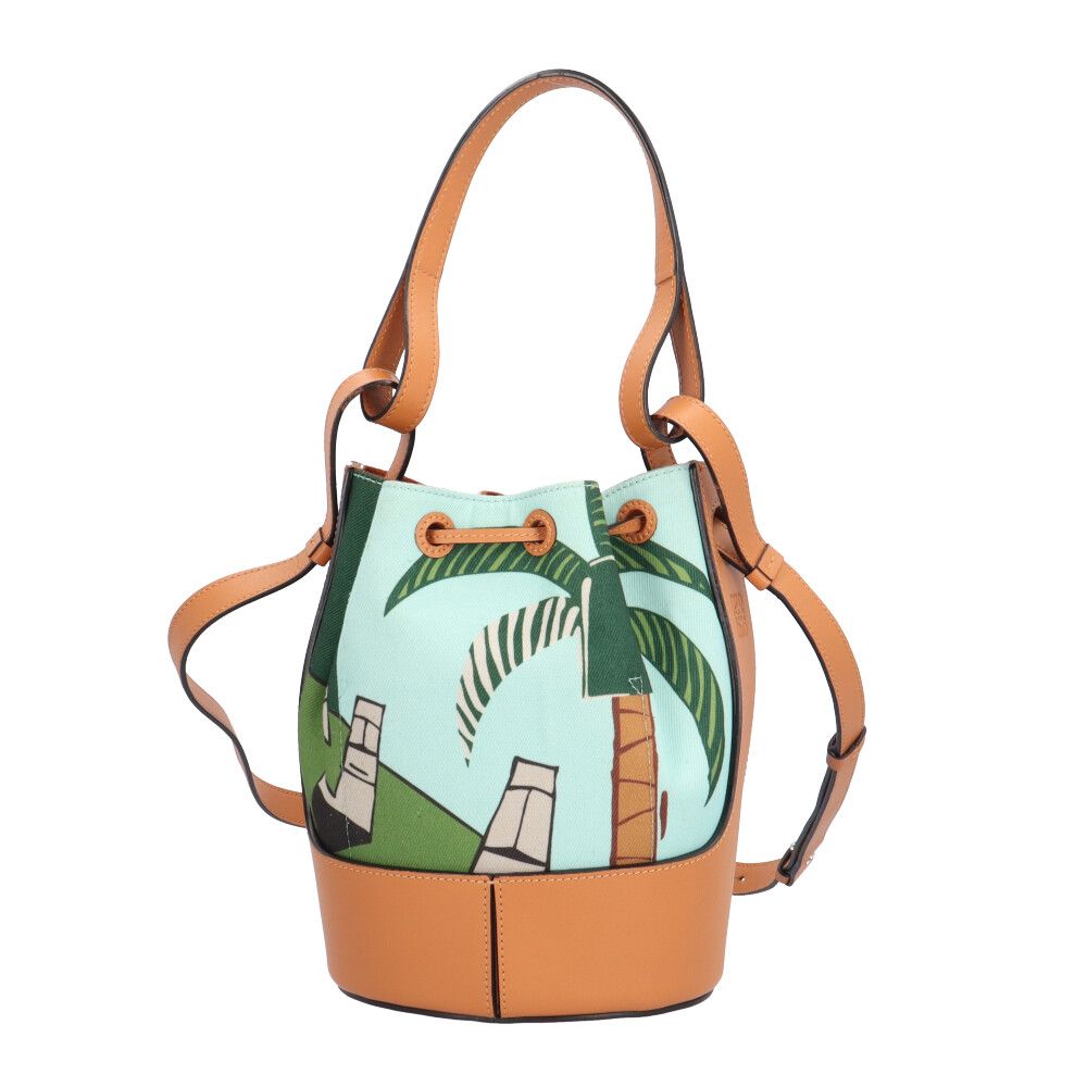 Loewe Paulazui Visa Collection Bal Smo le Anagram Shoulder Bag Canvas Blue — view 3